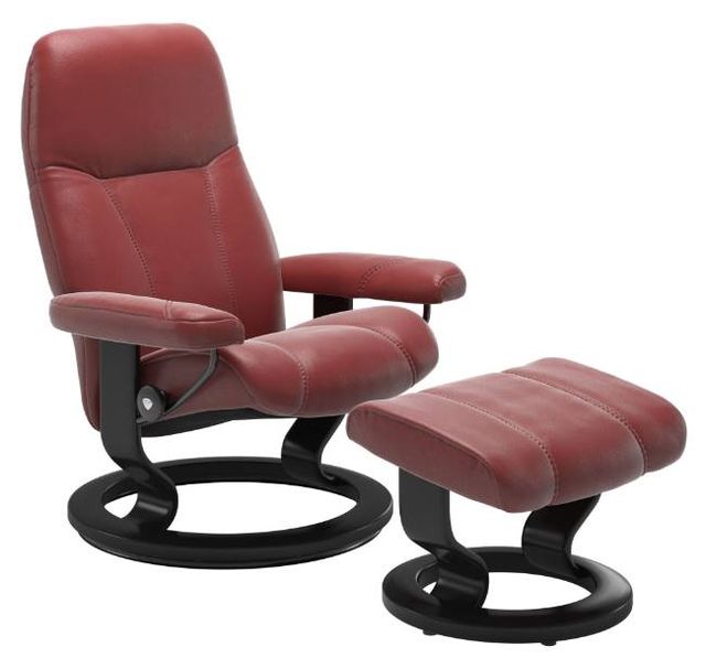 Stressless® by Ekornes® Consul Small Classic Base Chair and Ottoman