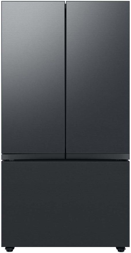 Samsung BESPOKE 36 Inch Smart 3-Door French Door Refrigerator with 30 cu. ft. Total Capacity With Black Matte Panels-0