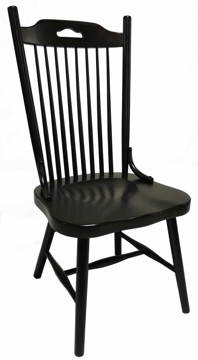 Tennessee Enterprises Inc. Windswept Shore Black Rub-thru Farmhouse Side Chair