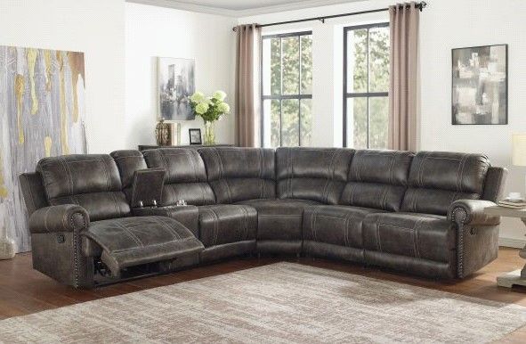 Rancher 3 Piece Manual Reclining Sectional-0
