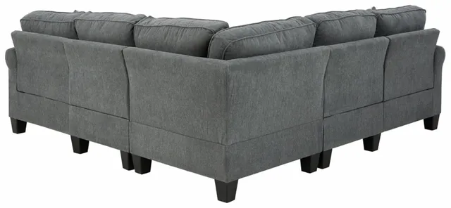 Signature Design by Ashley® Alessio 4-Piece Charcoal Sectional 1