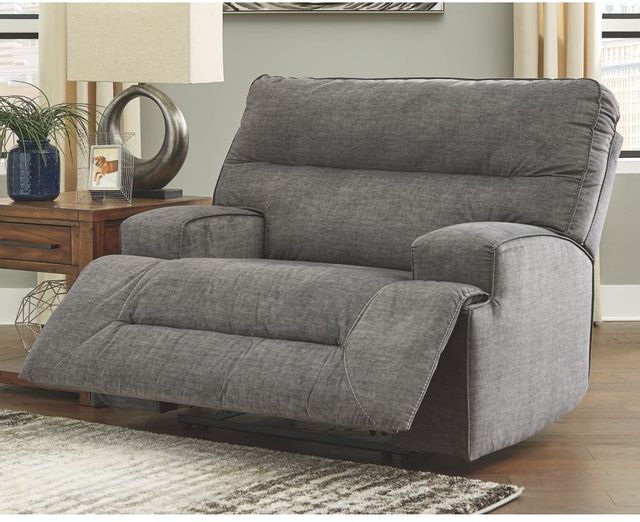 Signature Design by Ashley® Coombs Charcoal Wide Seat Recliner 5