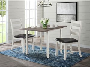 Elements Martin Drop Leaf Dining Table & Two Side Chairs