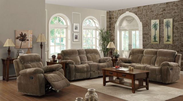 Coaster® Myleene 3-Piece Mocha Reclining Living Room Set