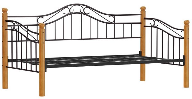 Hillsdale Furniture Winsloh Black/Oak Twin Daybed with Suspension Deck-3
