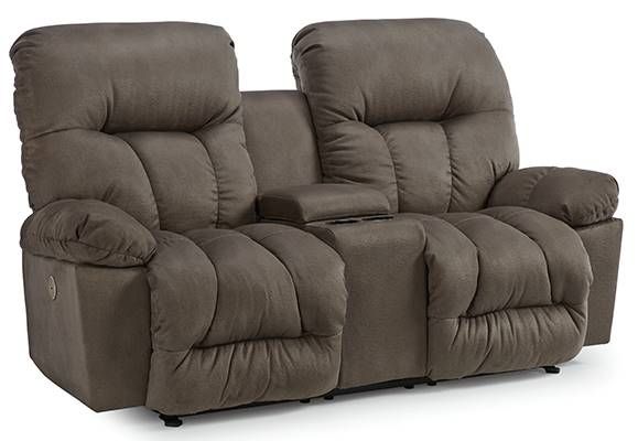 Best® Home Furnishings Retreat Reclining Space Saver Loveseat with Console 0