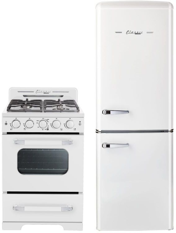 Unique® Appliances Classic Retro 7.0 Cu. Ft. Marshmallow White Counter Depth Freestanding Bottom Freezer Refrigerator 9