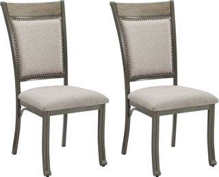 Powell® Franklin Set of 2 Pewter Dining Side Chairs