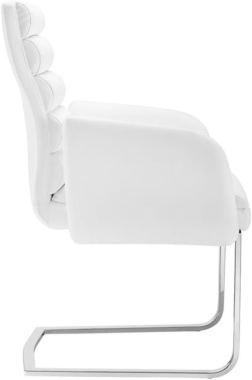 Elements International Beaux White Arm Chair 1