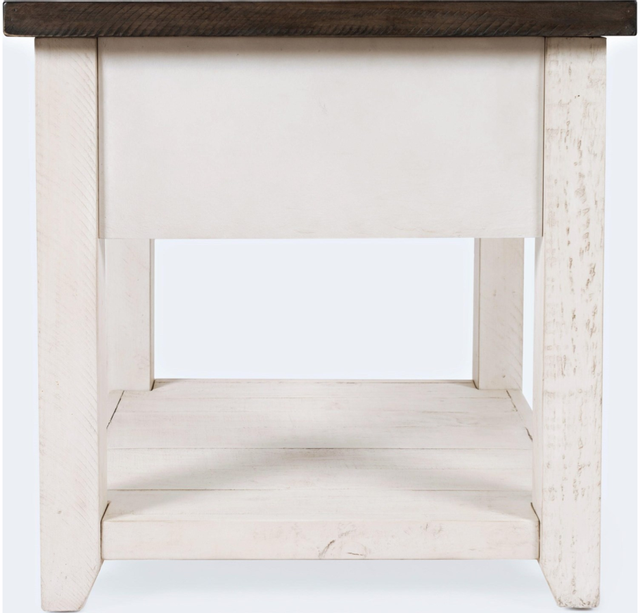 Jofran Inc.© Madison County Vintage White End Table-2