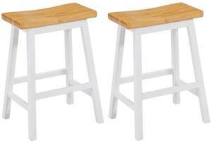Progressive® Furniture Christy 2-Piece Light Oak/White Counter Height Stool Set