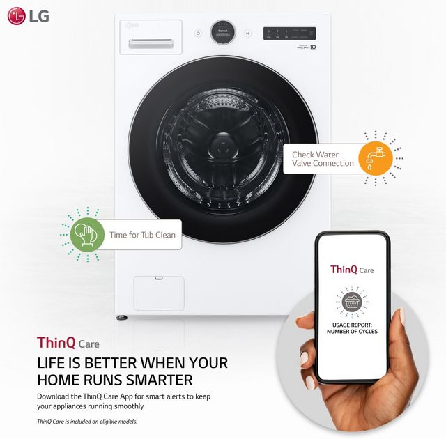 LG 4.5 Cu. Ft. White Front Load Washer 1