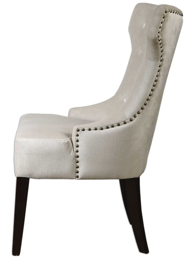 Uttermost® Arlette White Wing Chair 2