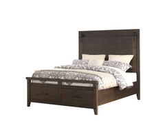 King Panel Storage Bed with Barndoor Hardware P26130102