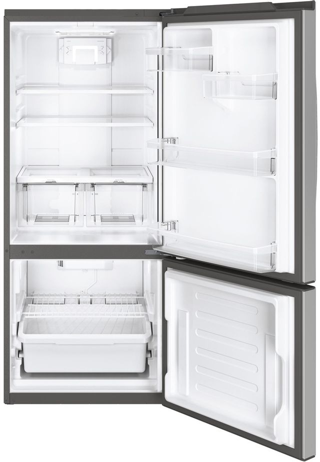 GE® 20.9 Cu.Ft Stainless Steel Bottom Freezer Refrigerator 1