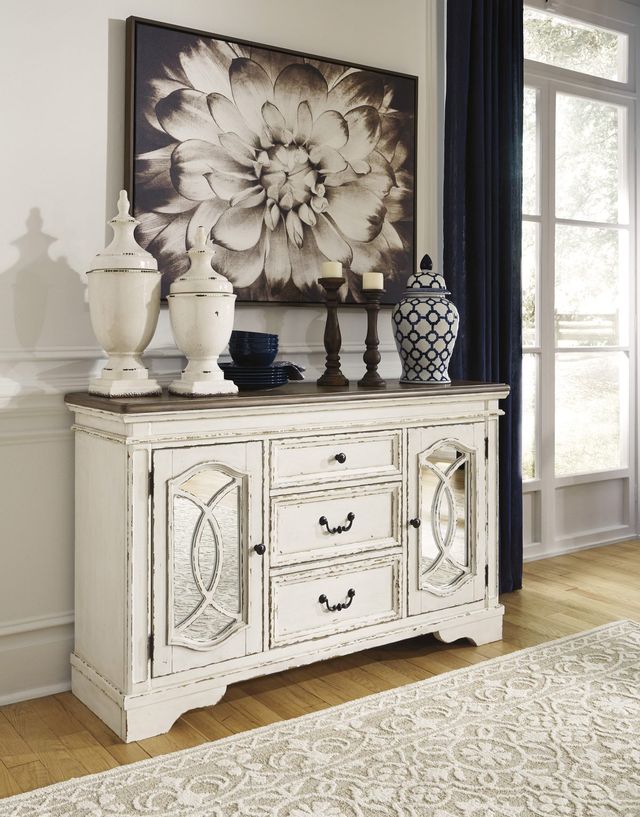Signature Design by Ashley® Realyn Chipped White Dining Room Server 8