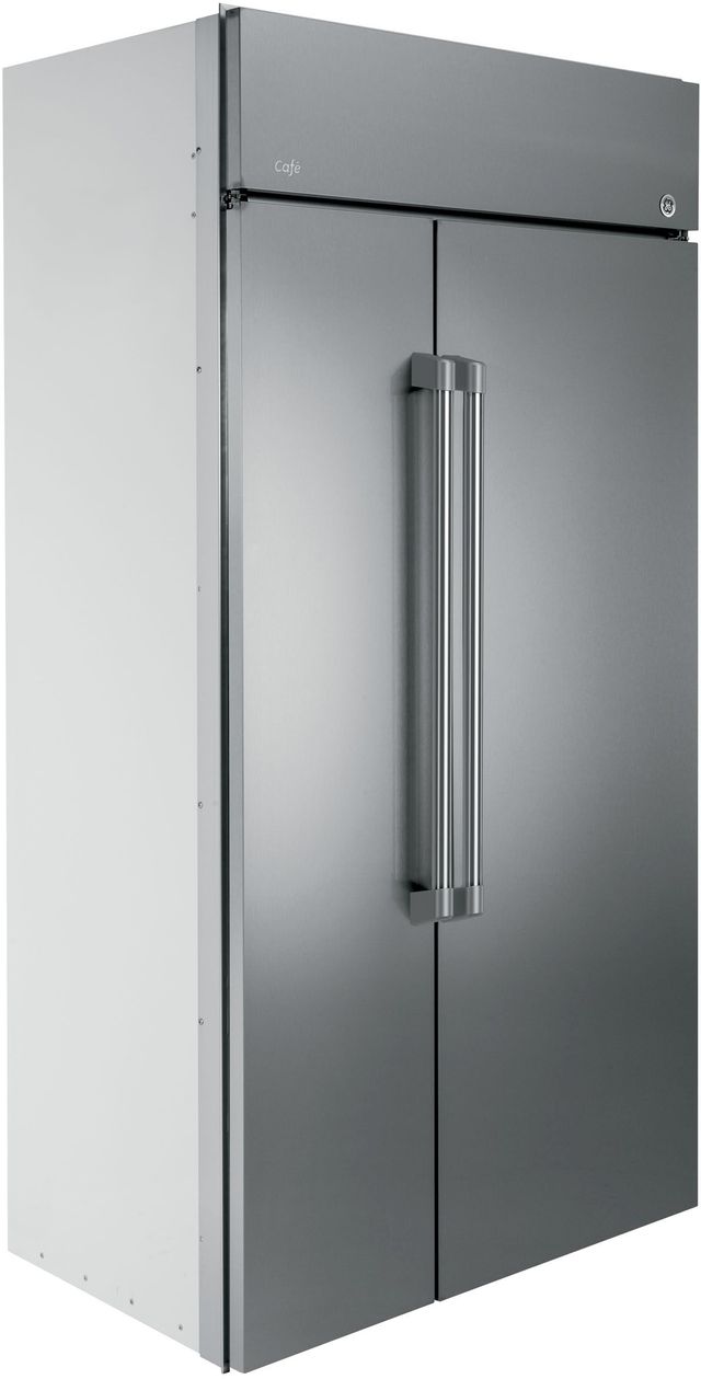Café™ 25.2 Cu. Ft. Stainless Steel Built In Side-By-Side Refrigerator-1