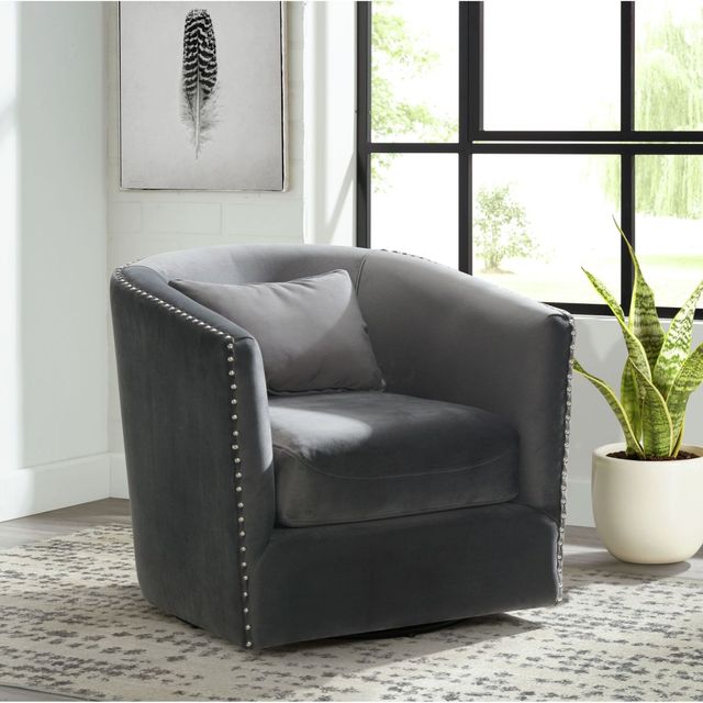 Elements International Stanton Royale Metal Swivel Chair | The ...