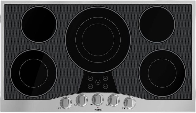 Viking® Professional Series 36" Stainless Steel/Black Glass Electric Cooktop 6