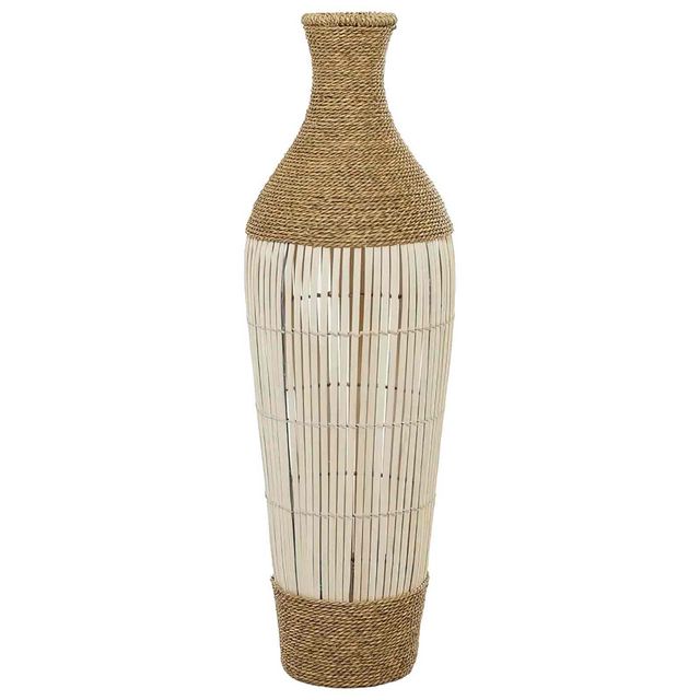 Uma Home Brown Seagrass Wrapped Tall Floor Vase | Great American Home ...