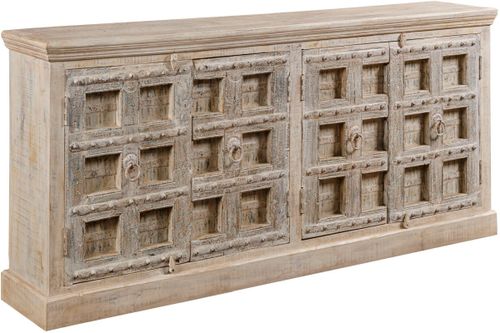 Hammary® Hidden Treasures Taupe Old World Four Door Cabinet