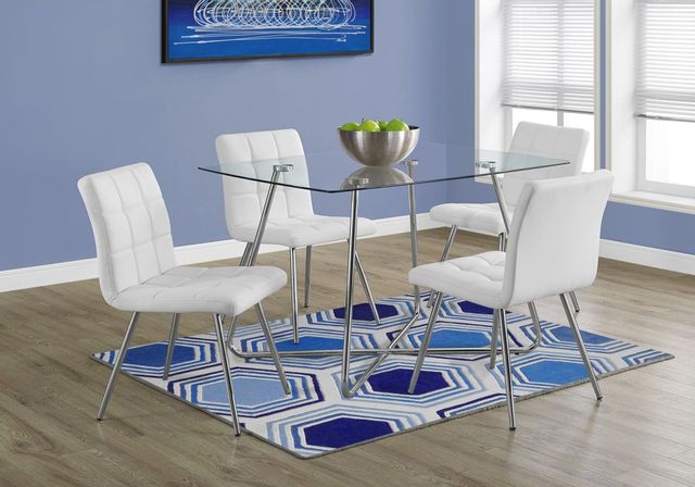 Monarch Specialties Inc. Chrome Dining Table 9