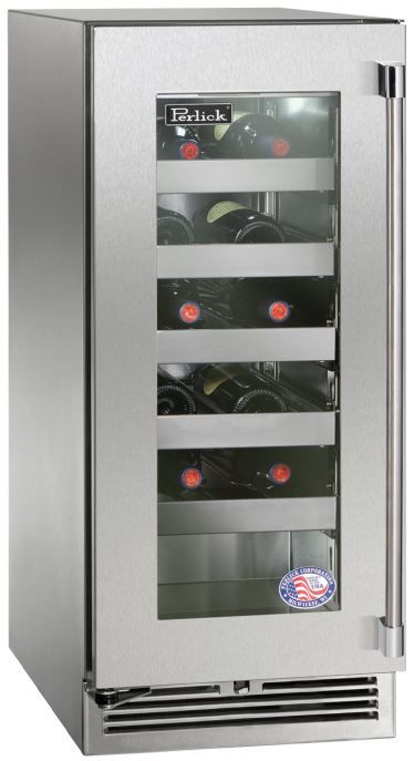 Perlick® Signature Series 2.8 Cu. Ft. Stainless Steel Frame Wine Cooler-0