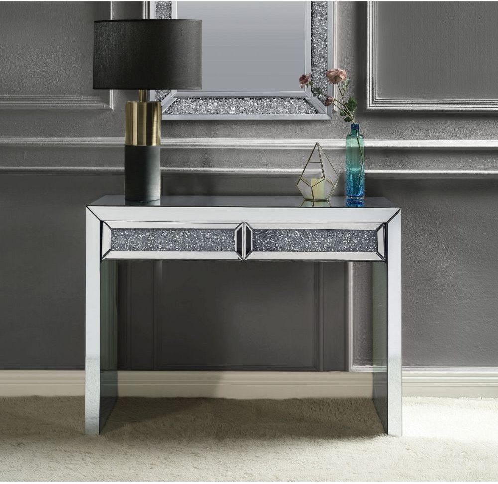 acme glass console table