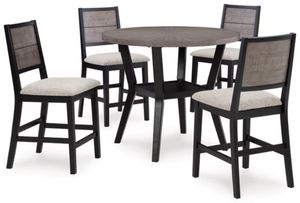 Signature Design by Ashley® Corloda 5-Piece Black/Gray Counter Height Dining Table Set