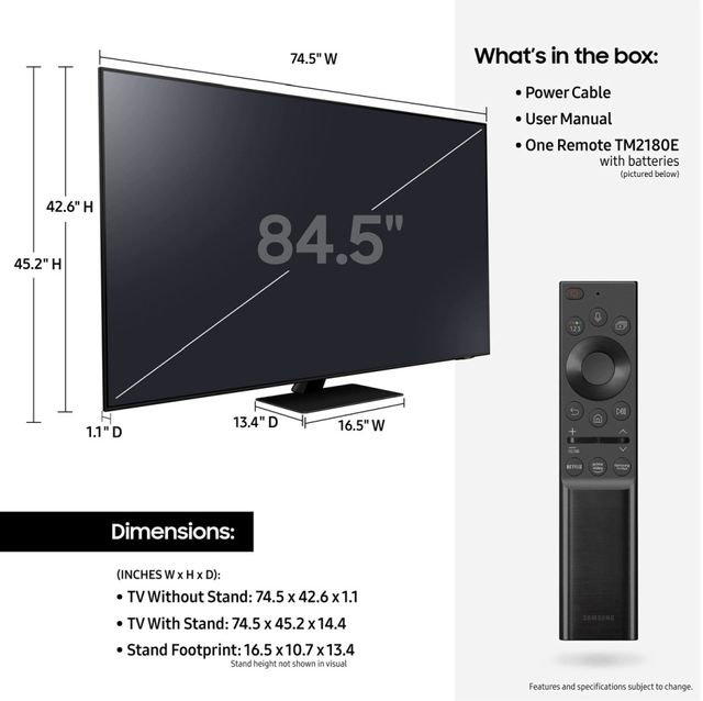 Samsung Neo QN85A 85” QLED 4K Smart TV 8