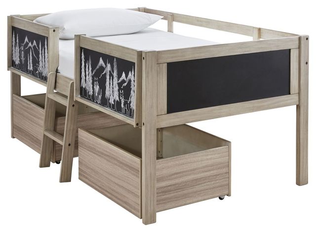 Signature Design by Ashley® Wrenalyn Beige/Black Twin Loft Bed and