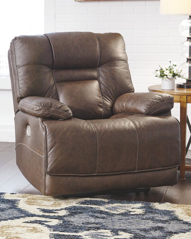 Signature Design by Ashley® Wurstrow Umber Power Recliner with Adjustable Headrest-2