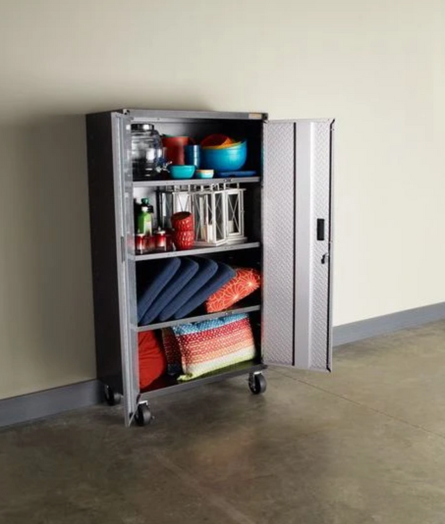 Gladiator® Ready-to-Assemble Silver Tread Mobile Storage Cabinet 5