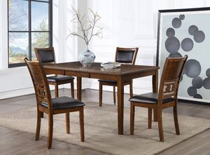 New Classic® Gia 5 Piece 60" Brown Table Set