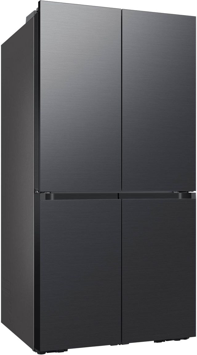 Samsung Bespoke 29.0 Cu. Ft. Matte Black Steel 4-Door Flex French Door Refrigerator in Customizable Panel-3