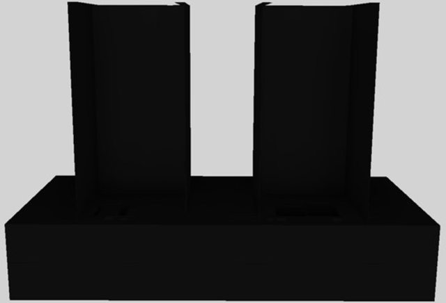 Vent-A-Hood® 48" Black Contemporary Wall Mounted Range Hood-3