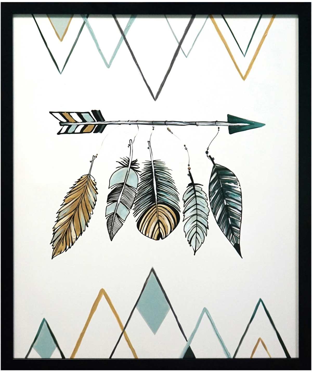 Signature Design by Ashley® Adaley White Feather and Arrow Wall Art