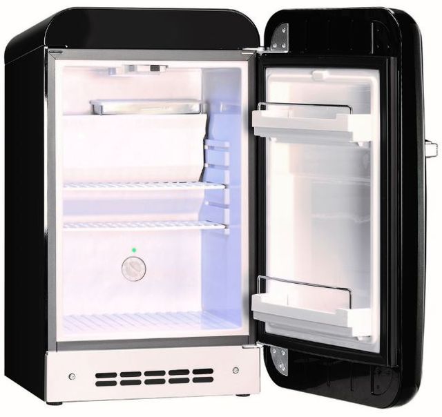 Smeg 50's Retro Style Aesthetic 1.5 Cu. Ft. Black Compact Refrigerator 1