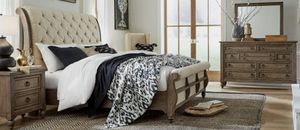 Liberty Americana Farmhouse 4-Piece Beige/Dusty Taupe King Bed Set