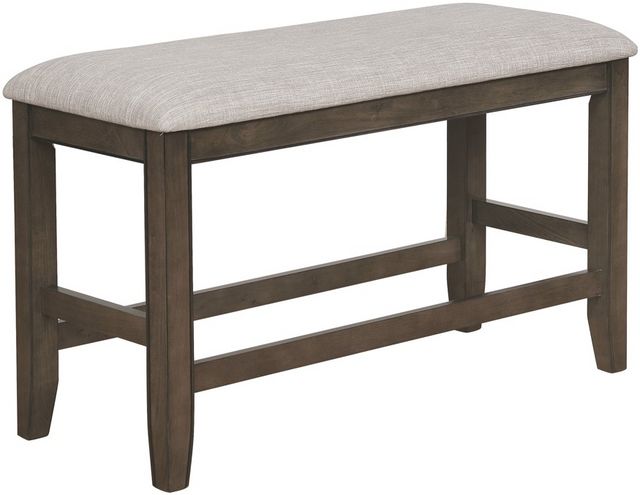 Crown Mark Fulton Brown/Grey Upholstery Counter Height Dining Bench-0