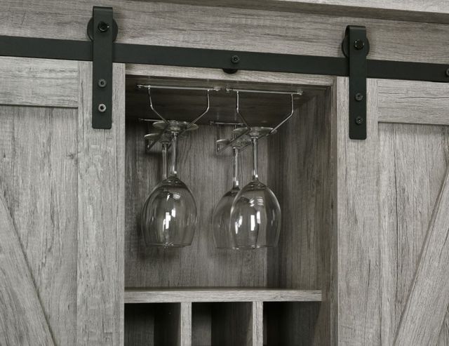 Coaster® Grey Driftwood Sliding Door Bar Cabinet with Lower Shelf 6
