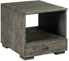 Hammary® Reclamation Place Shiplap Black Olive Rectangular Drawer End Table
