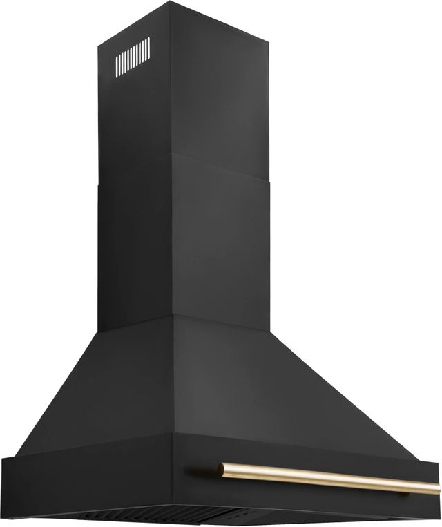 ZLINE Autograph Edition 30" Black Stainless Steel Wall Mounted Range Hood 1