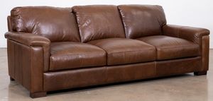 Soft Line Dallas Chestnut All Leather Sofa