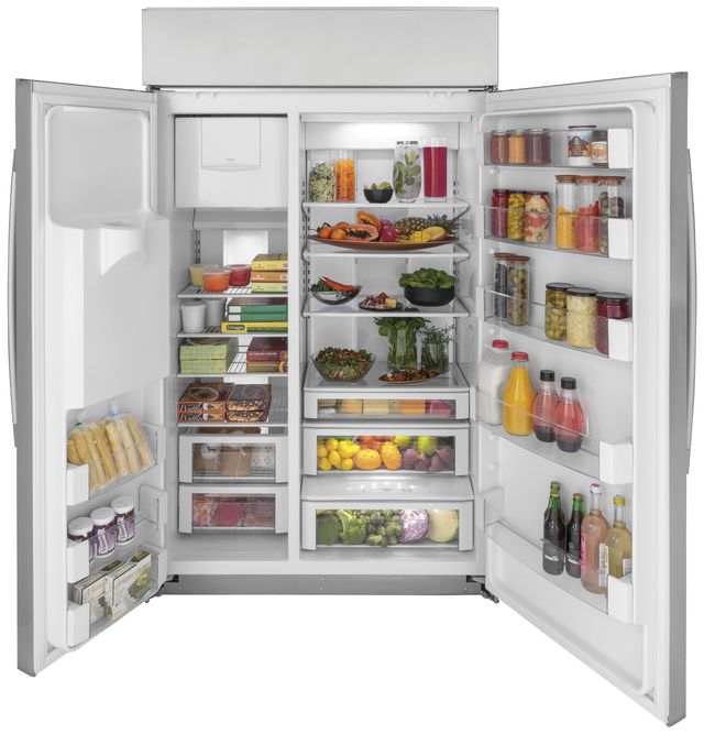 GE Profile™ 28.7 Cu. Ft. Stainless Steel Built In Side-by-Side Refrigerator-2