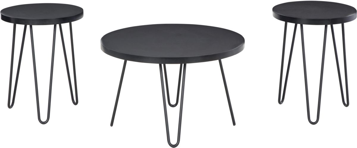 Signature Design by Ashley® Blitzyn 3-Piece Black Occasional Table Set