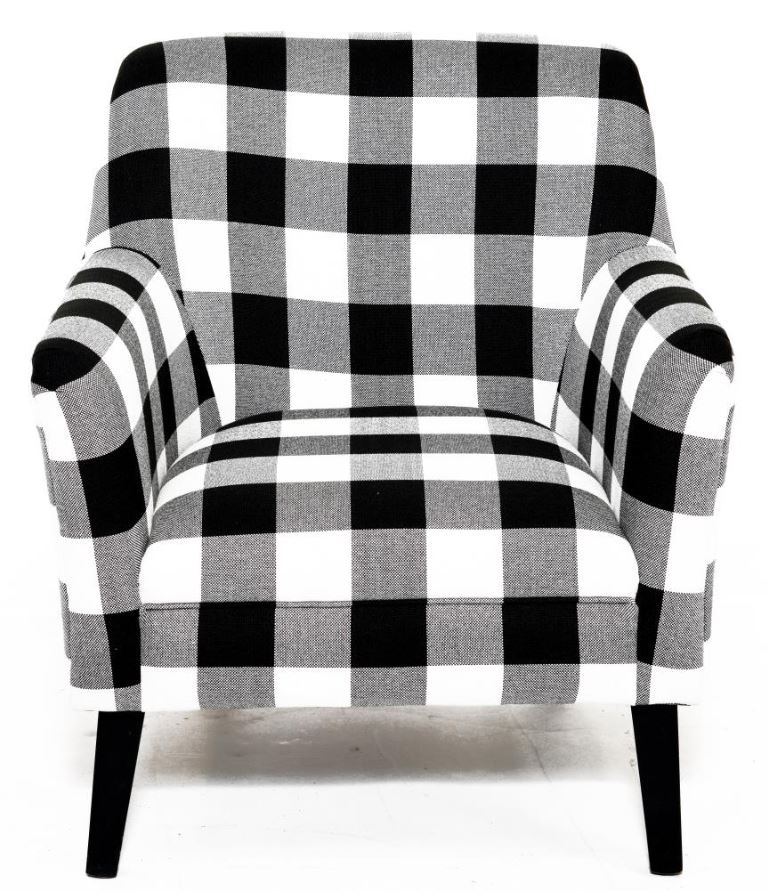 gingham accent chair