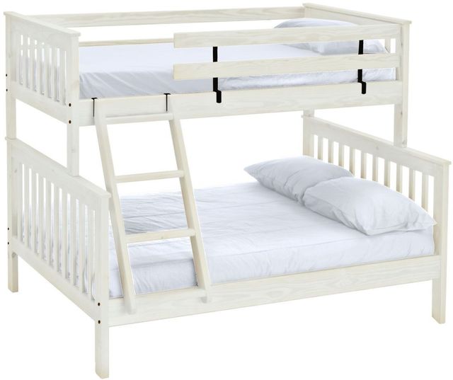 Crate Designs™ Cloud Finish Twin Over Full Mission Bunk Bed 0