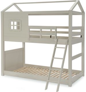 Legacy Kids Teen Sleepover Dove Gray Twin/Twin Youth Dollhouse Bunk Bed
