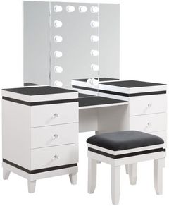 Coaster® Talei 3-Piece Black/White Vanity Set